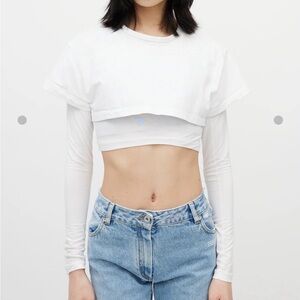 Jacquemus White Double-Layer Tee XS